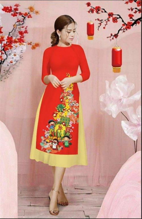 SET ÁO DÀI CÁCH TÂN TẾT -AV400