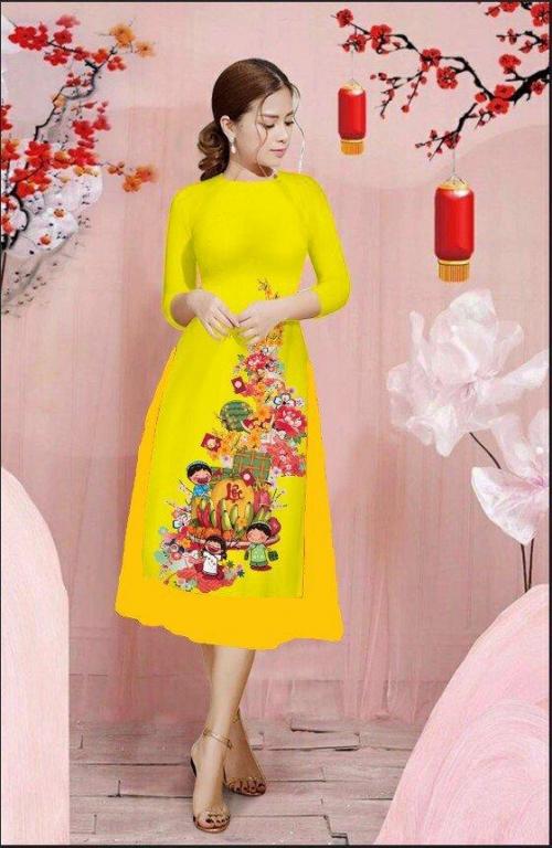 SET ÁO DÀI CÁCH TÂN TẾT CAO CÁP - AV402