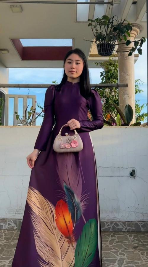 ÁO DÀI TRUYỀN THỐNG IN 6D CAO CẤP -AV402